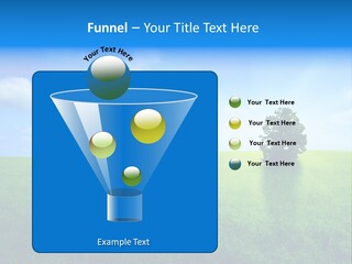 A Green Field With A Tree In The Middle Of It PowerPoint Template