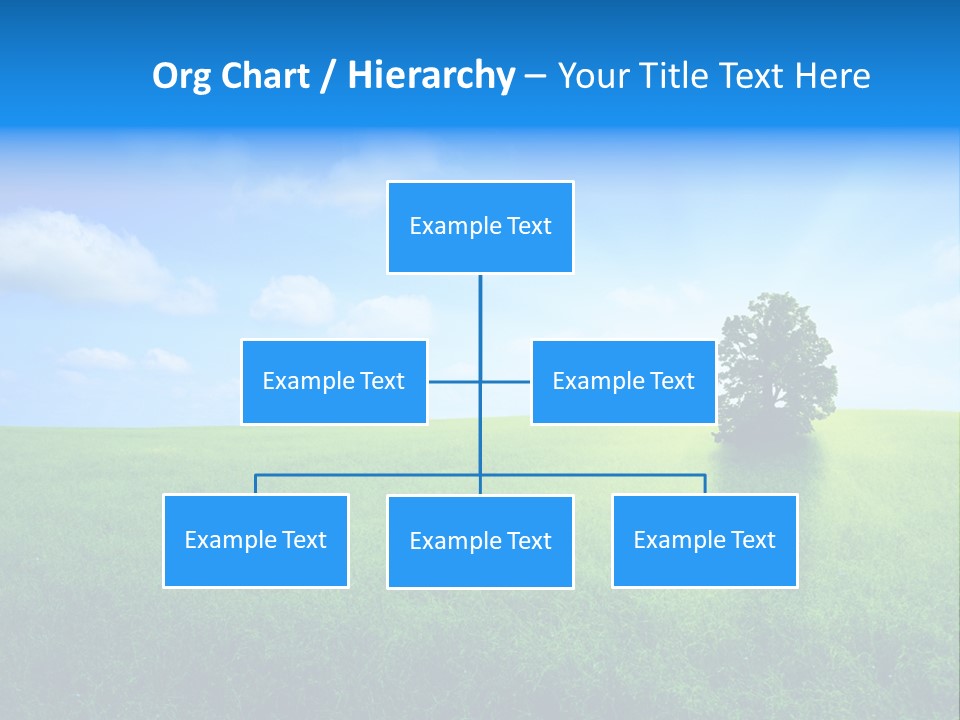 A Green Field With A Tree In The Middle Of It PowerPoint Template