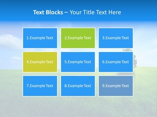 A Green Field With A Tree In The Middle Of It PowerPoint Template