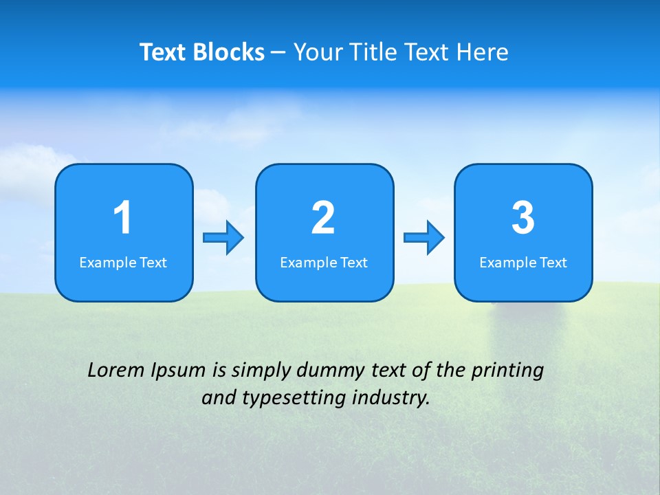 A Green Field With A Tree In The Middle Of It PowerPoint Template