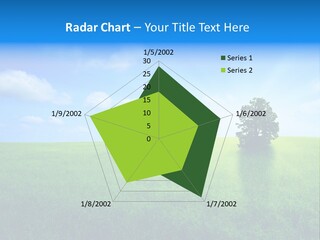 A Green Field With A Tree In The Middle Of It PowerPoint Template