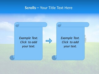 A Green Field With A Tree In The Middle Of It PowerPoint Template