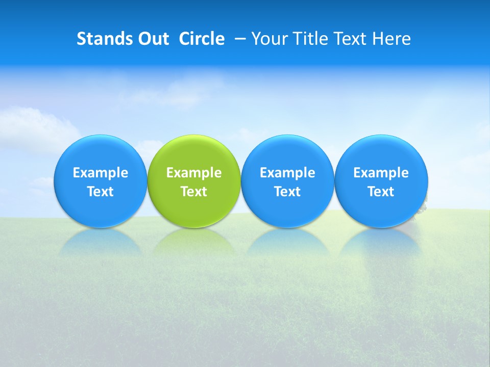 A Green Field With A Tree In The Middle Of It PowerPoint Template