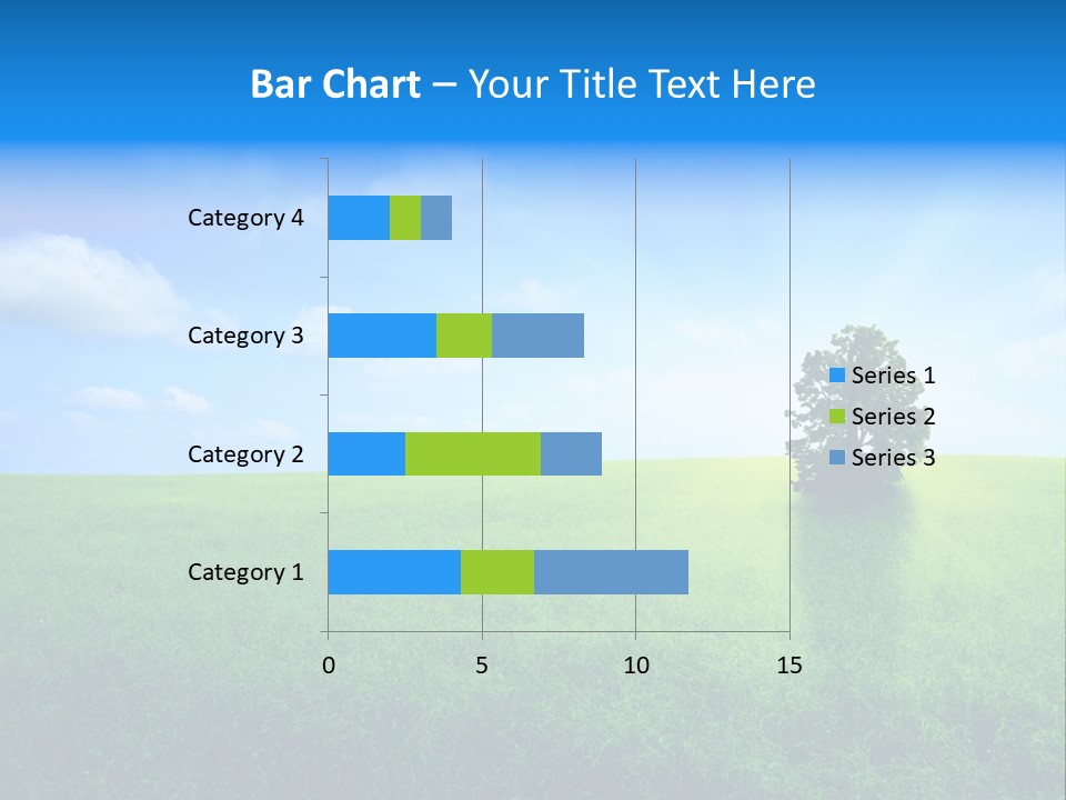 A Green Field With A Tree In The Middle Of It PowerPoint Template