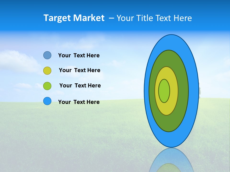 A Green Field With A Tree In The Middle Of It PowerPoint Template