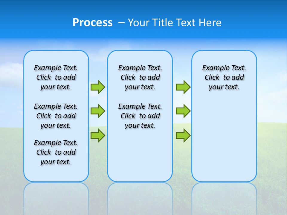 A Green Field With A Tree In The Middle Of It PowerPoint Template