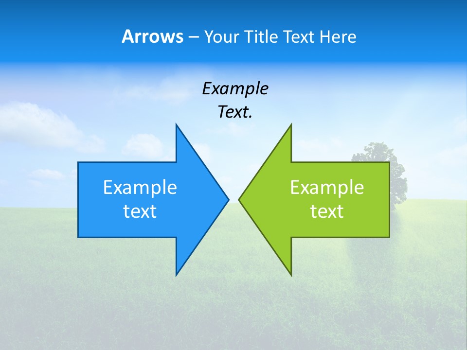 A Green Field With A Tree In The Middle Of It PowerPoint Template
