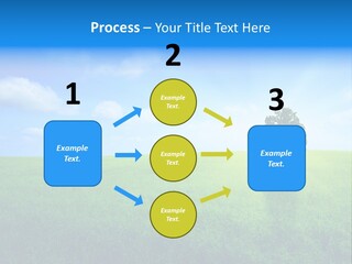 A Green Field With A Tree In The Middle Of It PowerPoint Template