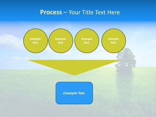 A Green Field With A Tree In The Middle Of It PowerPoint Template