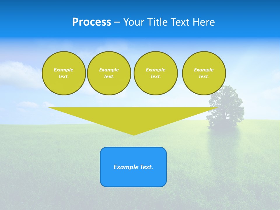 A Green Field With A Tree In The Middle Of It PowerPoint Template