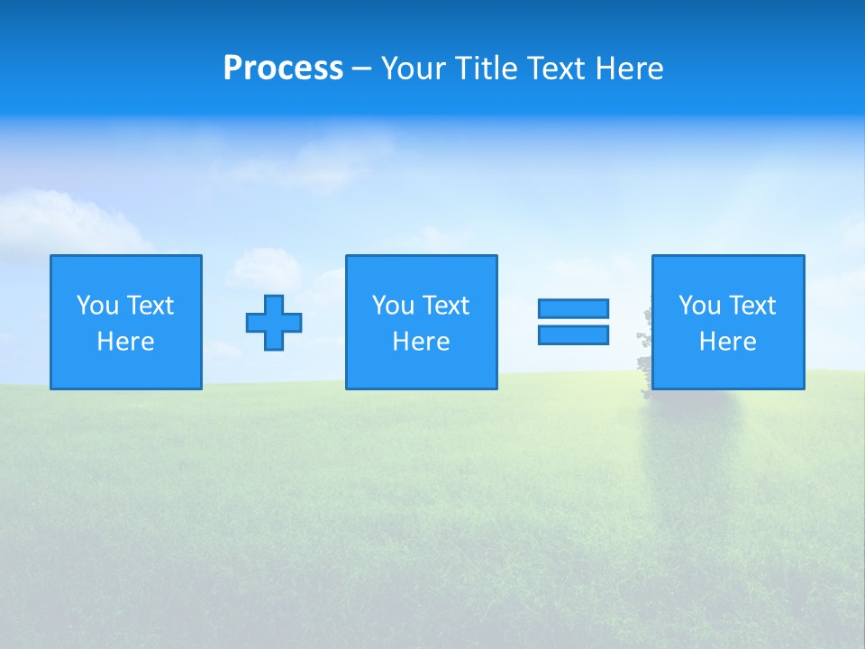A Green Field With A Tree In The Middle Of It PowerPoint Template