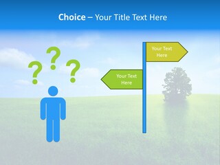 A Green Field With A Tree In The Middle Of It PowerPoint Template