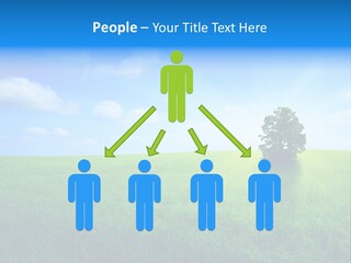 A Green Field With A Tree In The Middle Of It PowerPoint Template