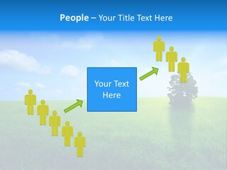 A Green Field With A Tree In The Middle Of It PowerPoint Template
