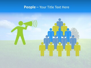 A Green Field With A Tree In The Middle Of It PowerPoint Template