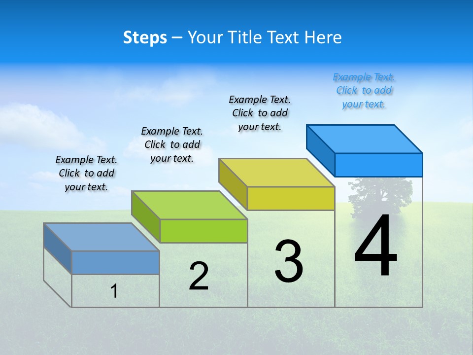A Green Field With A Tree In The Middle Of It PowerPoint Template