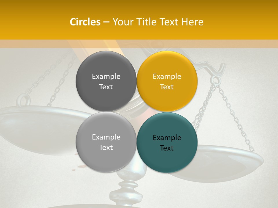 A Pencil And A Pencil On Top Of A Scale PowerPoint Template