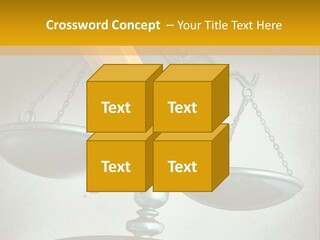 A Pencil And A Pencil On Top Of A Scale PowerPoint Template