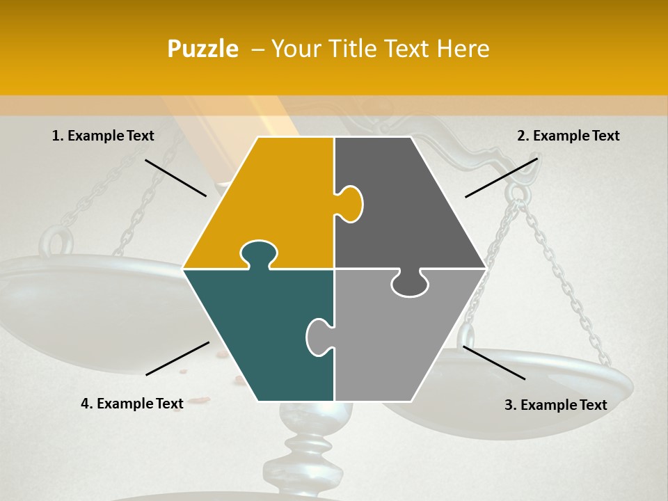 A Pencil And A Pencil On Top Of A Scale PowerPoint Template