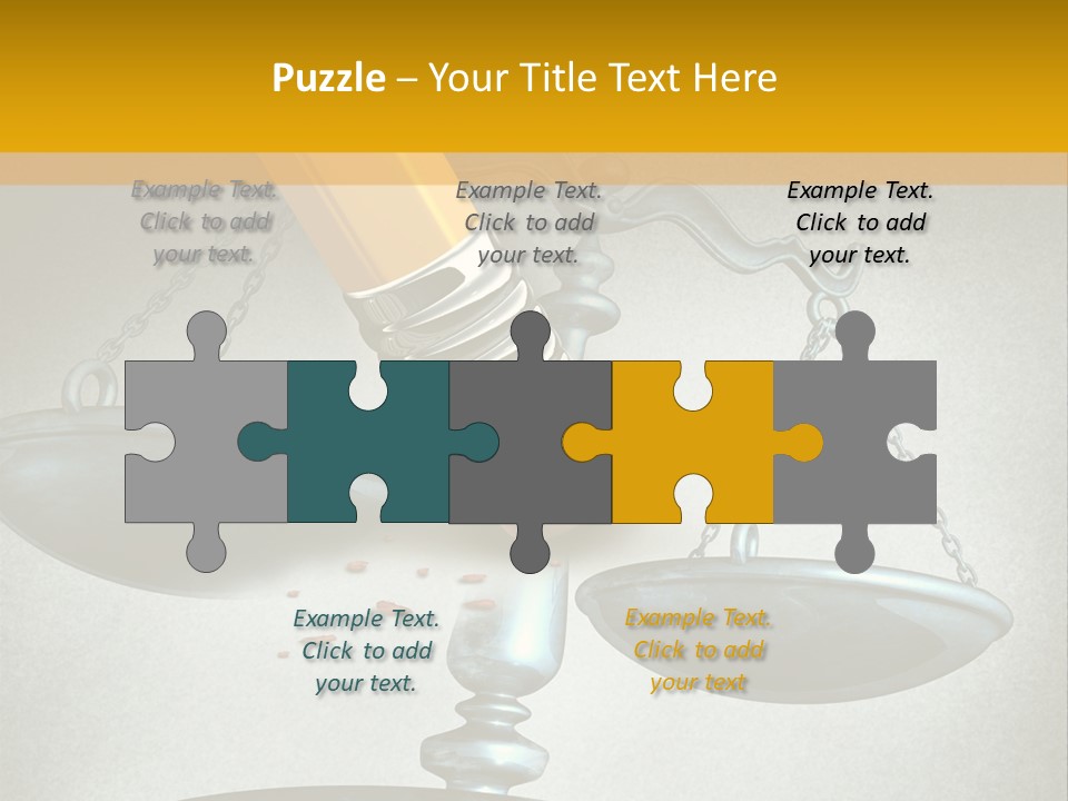 A Pencil And A Pencil On Top Of A Scale PowerPoint Template