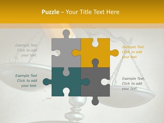 A Pencil And A Pencil On Top Of A Scale PowerPoint Template