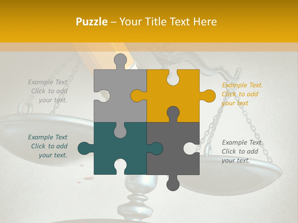 A Pencil And A Pencil On Top Of A Scale PowerPoint Template