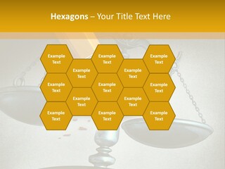A Pencil And A Pencil On Top Of A Scale PowerPoint Template
