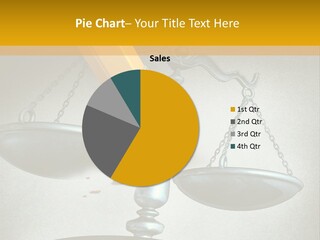 A Pencil And A Pencil On Top Of A Scale PowerPoint Template