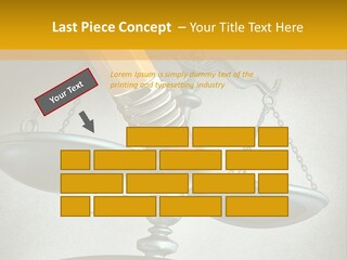 A Pencil And A Pencil On Top Of A Scale PowerPoint Template