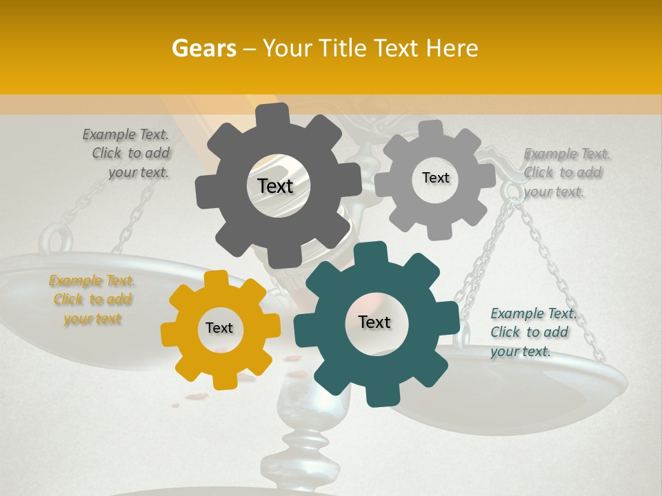A Pencil And A Pencil On Top Of A Scale PowerPoint Template