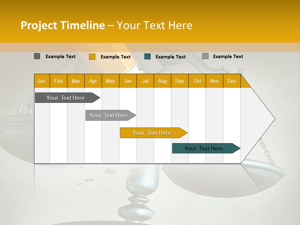 A Pencil And A Pencil On Top Of A Scale PowerPoint Template