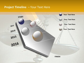 A Pencil And A Pencil On Top Of A Scale PowerPoint Template