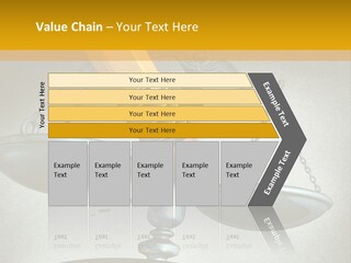 A Pencil And A Pencil On Top Of A Scale PowerPoint Template