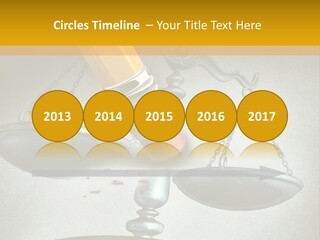 A Pencil And A Pencil On Top Of A Scale PowerPoint Template