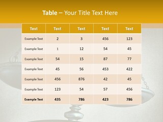 A Pencil And A Pencil On Top Of A Scale PowerPoint Template
