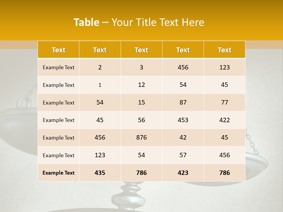 A Pencil And A Pencil On Top Of A Scale PowerPoint Template