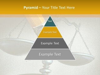 A Pencil And A Pencil On Top Of A Scale PowerPoint Template
