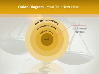 A Pencil And A Pencil On Top Of A Scale PowerPoint Template