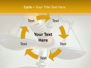 A Pencil And A Pencil On Top Of A Scale PowerPoint Template