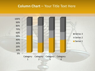 A Pencil And A Pencil On Top Of A Scale PowerPoint Template