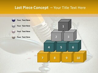 A Pencil And A Pencil On Top Of A Scale PowerPoint Template