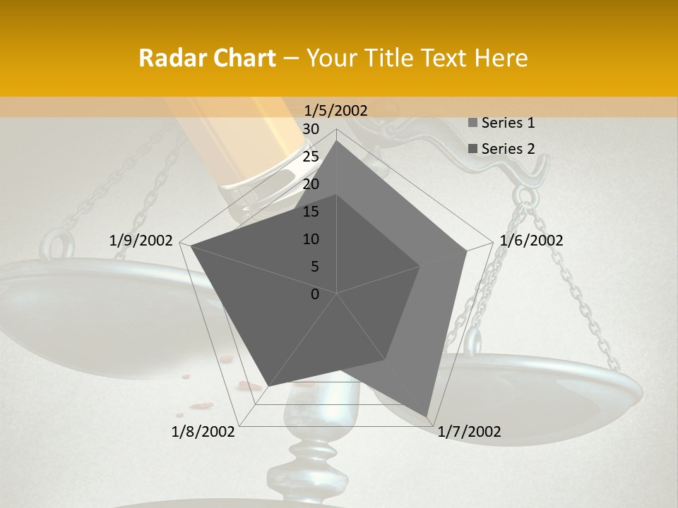 A Pencil And A Pencil On Top Of A Scale PowerPoint Template