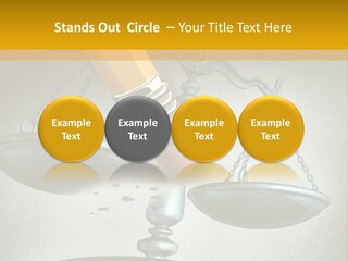 A Pencil And A Pencil On Top Of A Scale PowerPoint Template