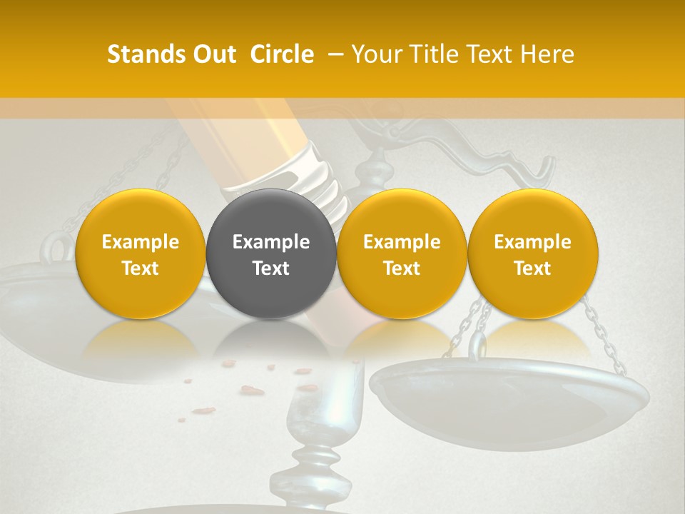 A Pencil And A Pencil On Top Of A Scale PowerPoint Template
