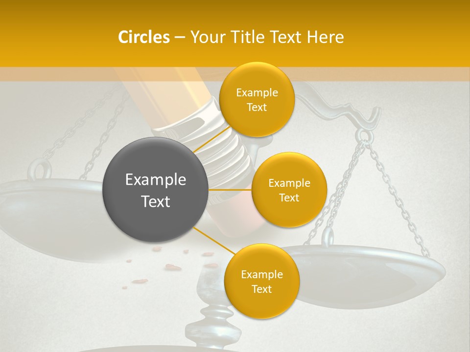 A Pencil And A Pencil On Top Of A Scale PowerPoint Template