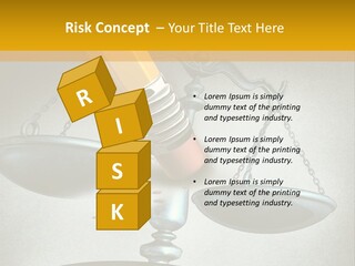 A Pencil And A Pencil On Top Of A Scale PowerPoint Template