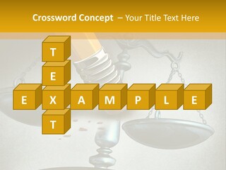 A Pencil And A Pencil On Top Of A Scale PowerPoint Template