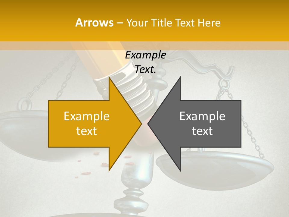 A Pencil And A Pencil On Top Of A Scale PowerPoint Template