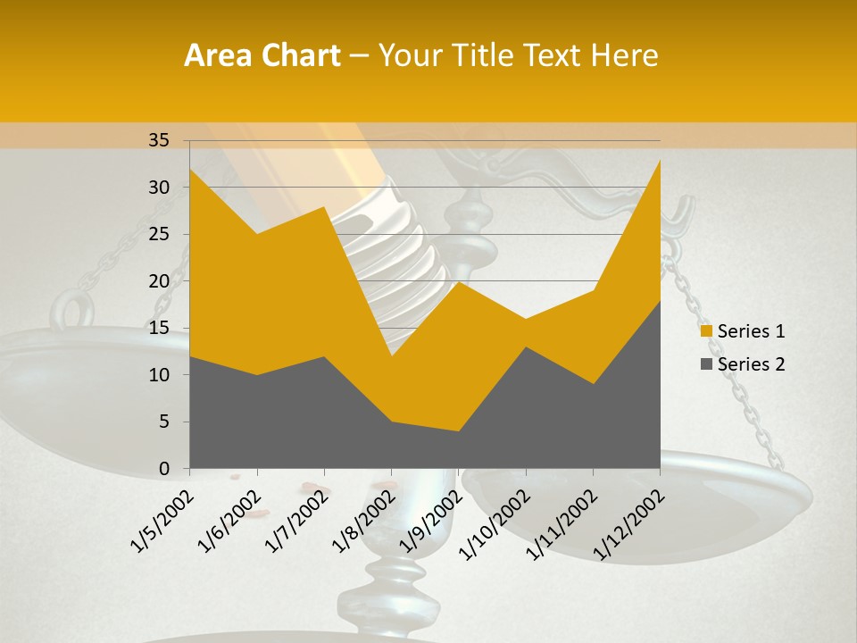 A Pencil And A Pencil On Top Of A Scale PowerPoint Template