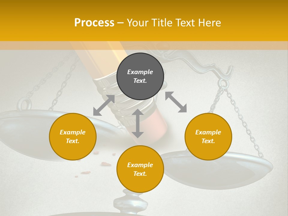 A Pencil And A Pencil On Top Of A Scale PowerPoint Template